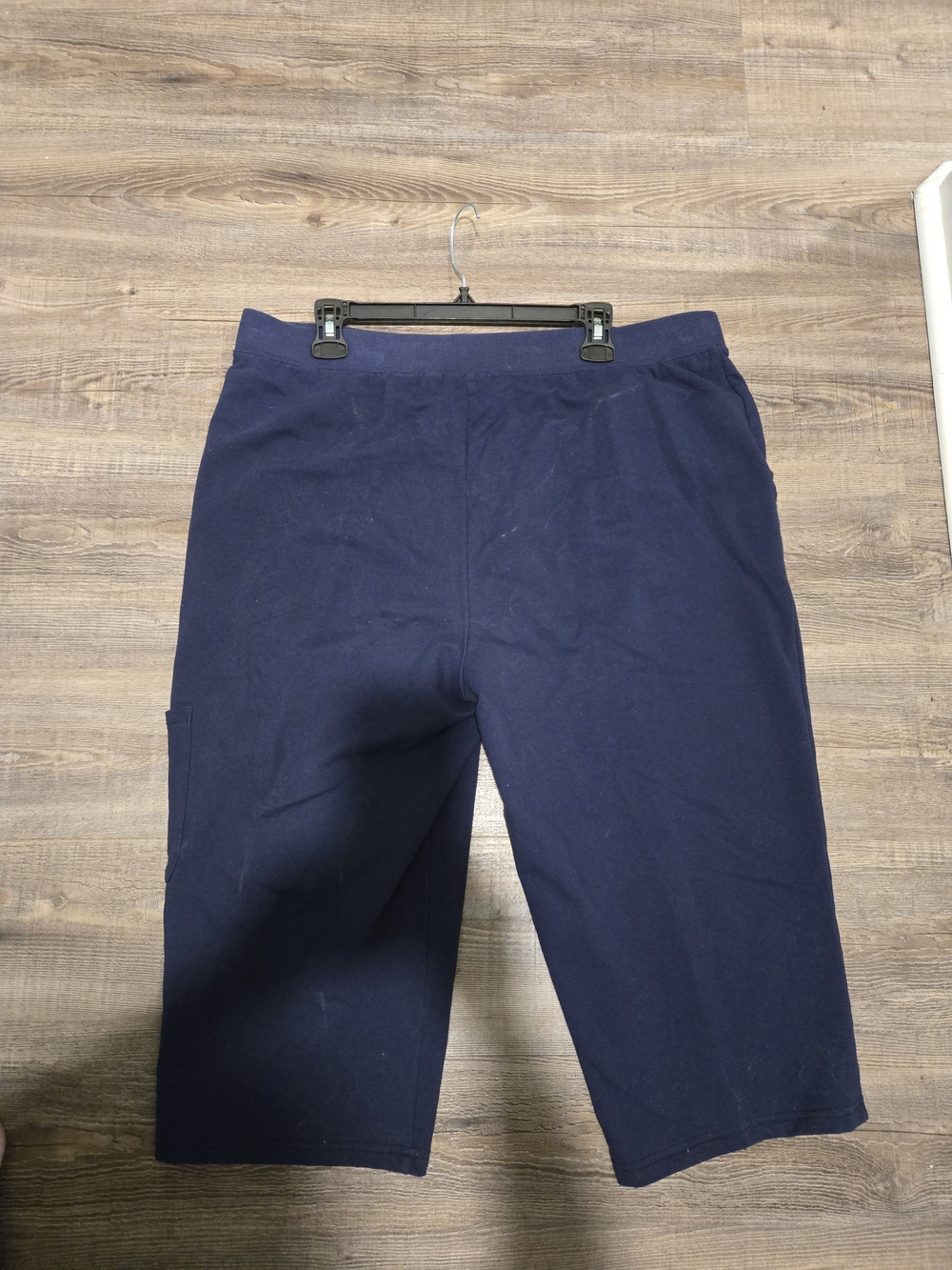 Denim And Co Navy Cargo Stretch Crop Pants